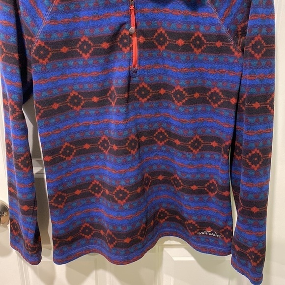Eddie Bauer Aztec Fleece 1/4 Zip Pullover EUC - Picture 3 of 12
